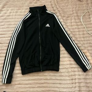Adidas women’s black zip up jacket Size XS